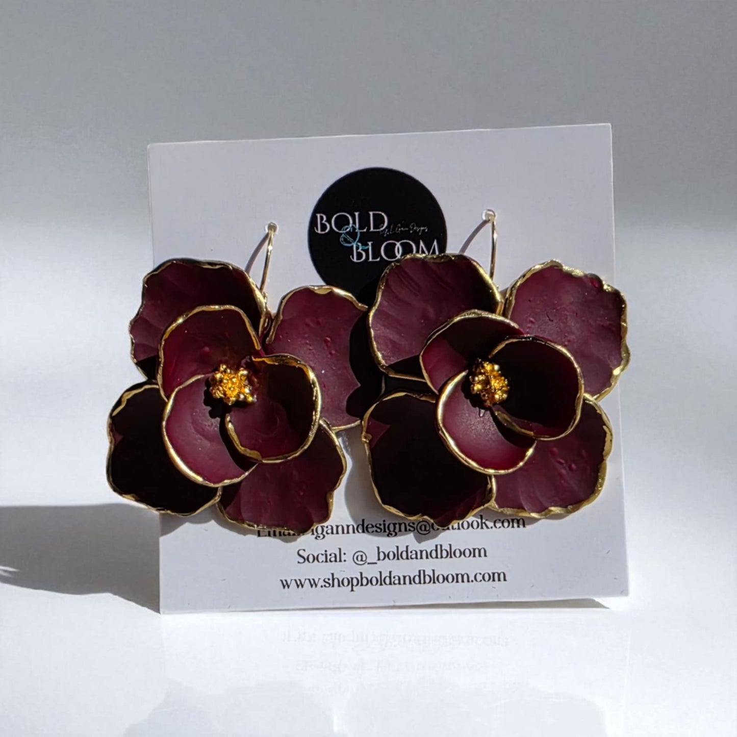 Boldly Blooms Statement Earrings - Purple