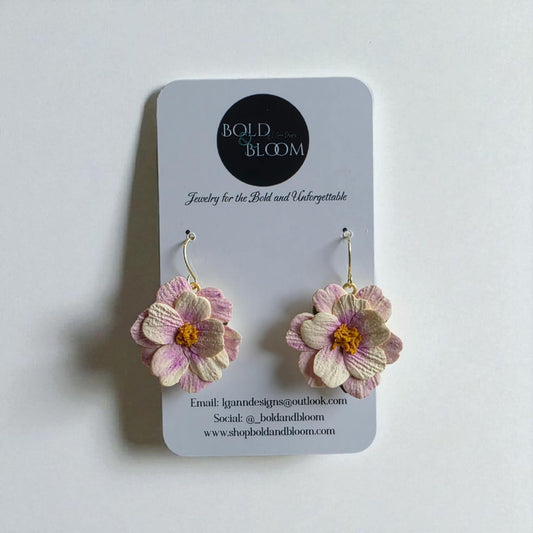Violet Whisper Spring Floral Dangle