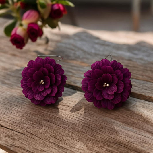 Fuscia Floral Dangle