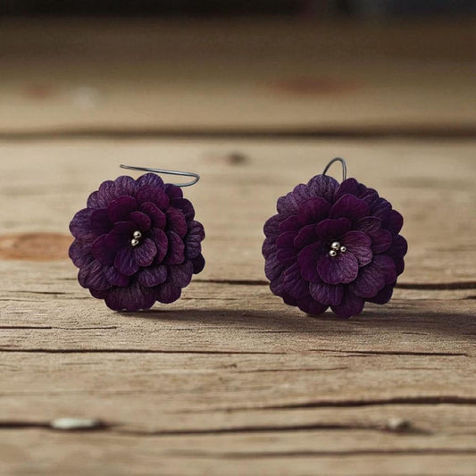 Purple floral dangle