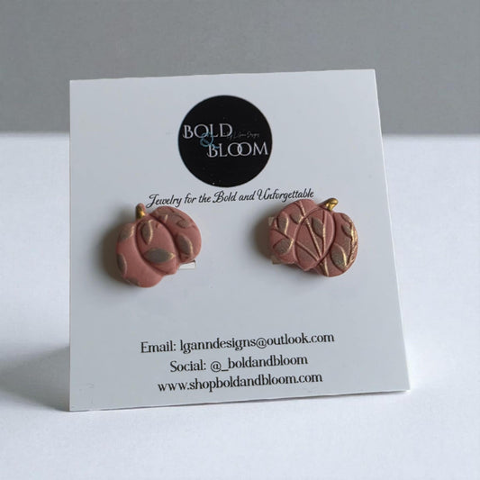 Harvest Vine Pumpkin Studs
