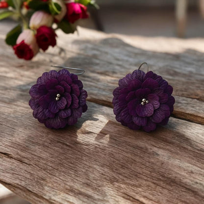 Purple floral dangle