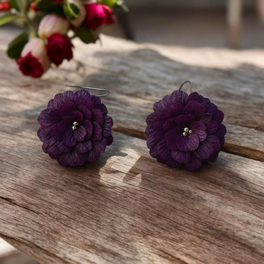 Purple floral dangle