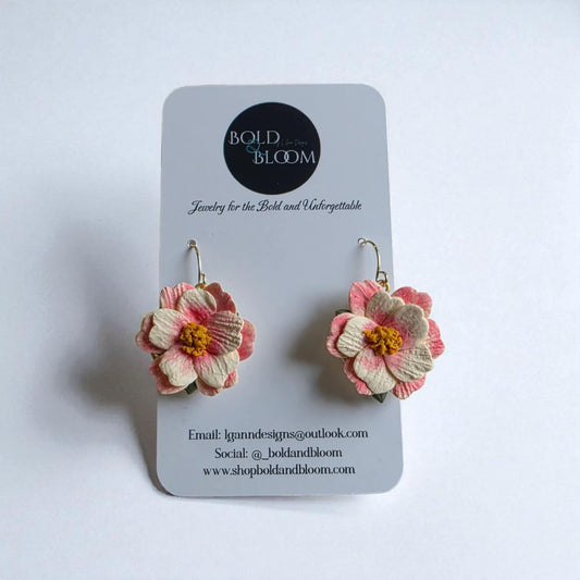 Rosé Sunset Spring Floral Dangle