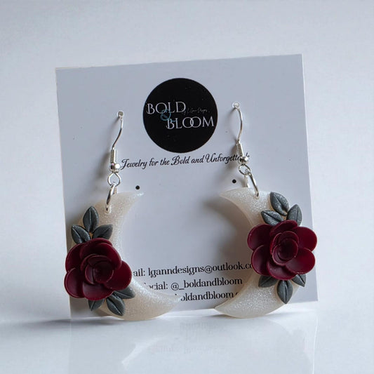 Moonlit Rose Earrings